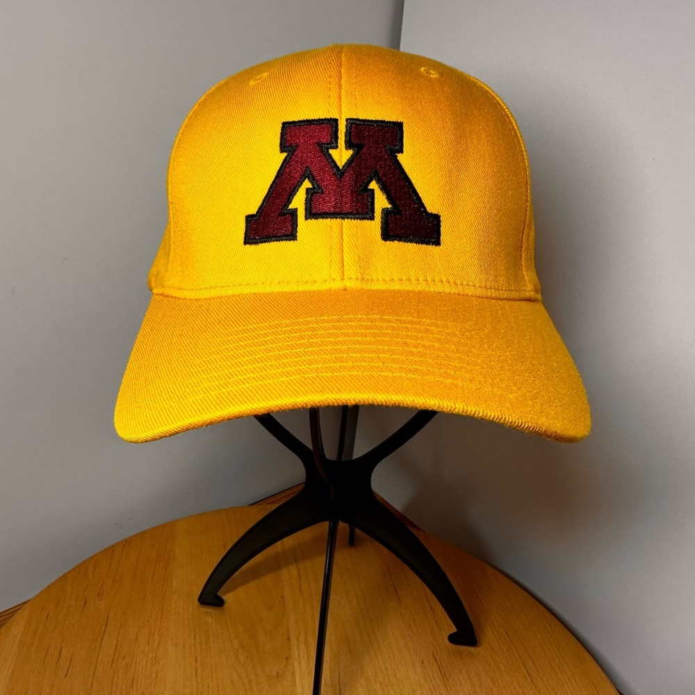 Yellow Cap with Maroon M Logo